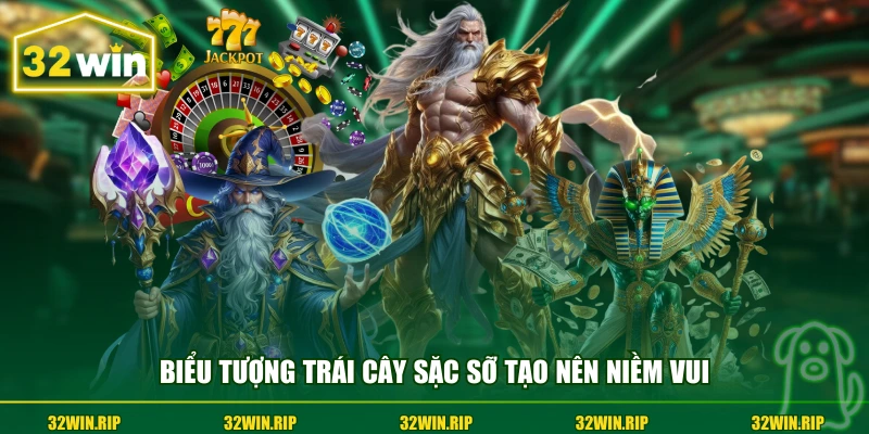 Biểu tượng trái cây sặc sỡ tạo nên niềm vui