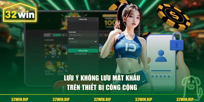 Lưu ý không lưu mật khẩu trên thiết bị công cộng